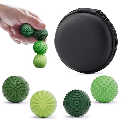 luckdoor Silicone Magnetic Balls Fidget Toys for Adults Teens4PCS Stress Relief Sensory Toys for Autism ADHD AnxietyFun Textures GadgetsOffice Desk ToyStocking Stuffers for Women Men Teen Gift - Image 1