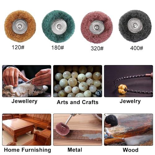 Rocaris 40 Pack 1 inch Abrasive Wheel Buffing Polishing Wheel Set for Rotary Tool - 25mm… - Image 5