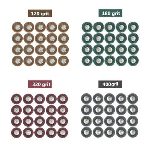 Rocaris 40 Pack 1 inch Abrasive Wheel Buffing Polishing Wheel Set for Rotary Tool - 25mm… - Image 3
