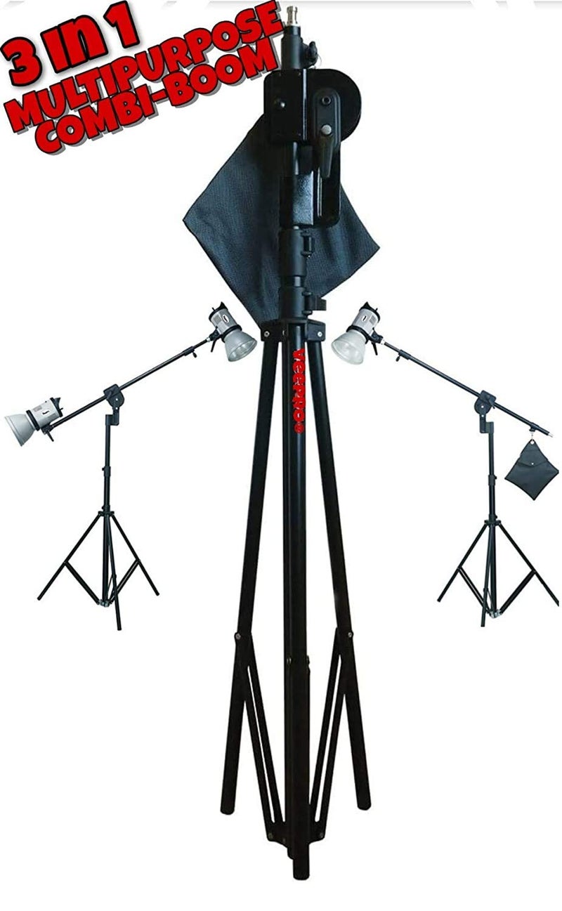 VTS ® Top Light Boom Stand, Combo Boom,Heavy Duty Metal Body with Clip Lock for Photo Video Studio Purpose - Image 2