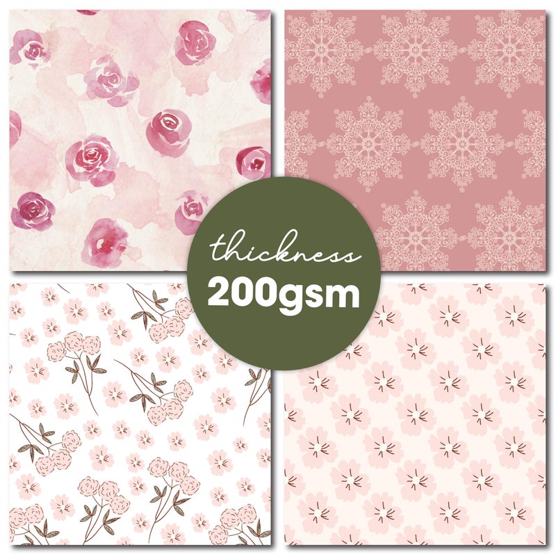 Desecraft 48 sheets Spring Vintage Scrapbooking Cardstock Decorative Paper Pack for Card Making Background Origami Scrapbook Paper Scrapbook Materials Supplies - Image 3