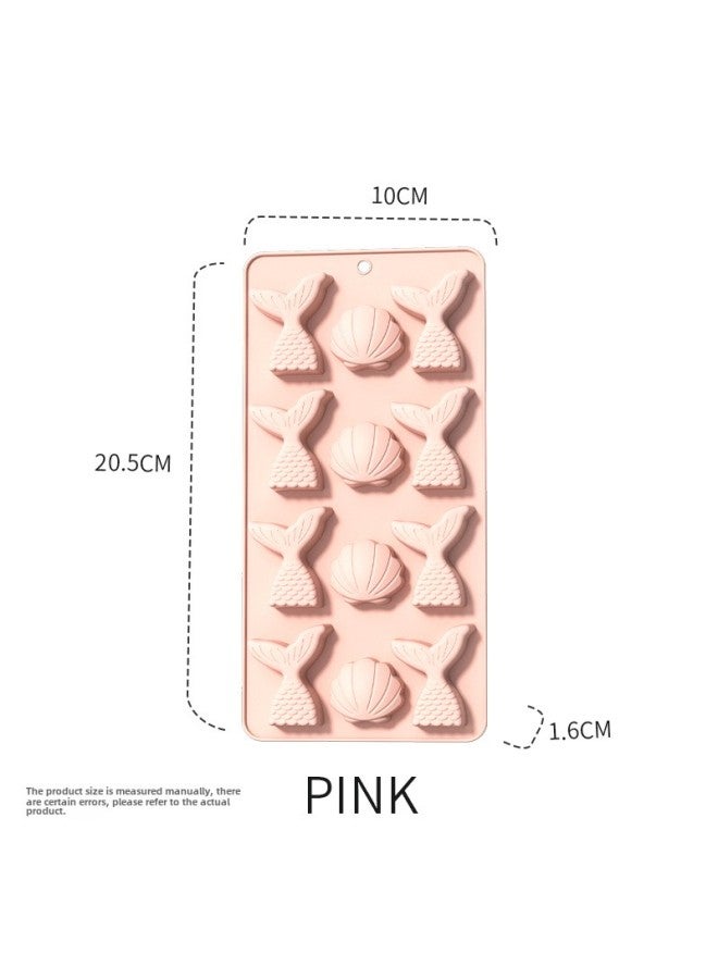 Silicone Pet Cake Mold Fish Bone Caterpillar Dog Footprint Chocolate Mold Pet Cookie Mold DIY Ice Cake-Color:YH1127 Pink - Image 1