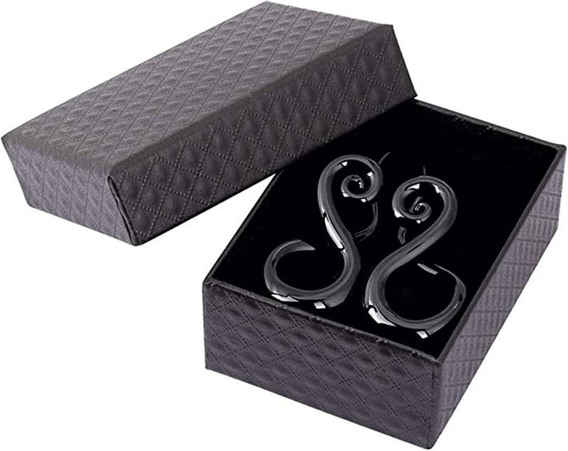 Qmcandy 2pcs Glass Spiral Tapers Plugs Twist Stretchers Earrings Stretching Piercings Jewelry Gauges 8g-14mm - Image 4