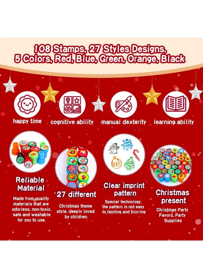 108Pcs Christmas Assorted Stamps For Kids Christmas Party Favors Supplies Christmas Goodies Bags Stuffers Christmas Stocking Stuffers Classroom Game Reward Prizes(Christmas Stamper) - pzsku/Z1CF535EF4F9A22A79B0FZ/45/_/1734348260/fe16235a-9dc1-426a-abea-34e88513fbd2