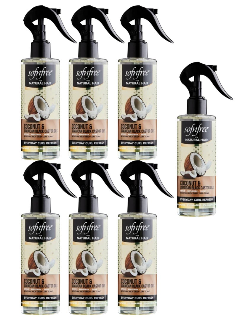 Sofn'free 7 Pieces Every Day Curl Refreshing Spray With Coconut And Jamaican Black Castor Oils - Image 1