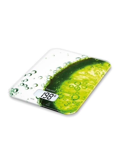 KS 19 Fresh Kitchen Scale – Easy-to-Read LCD, Modern Touch Operation, 5kg Capacity, Glass Surface with Tare Function