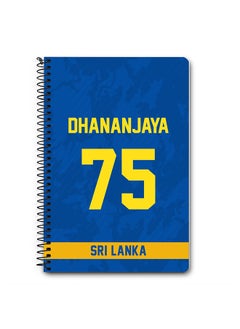 Designer A5 Spiral Notebook Memo Notepad Journal Player - Dhananjaya de Silva, Jersey Number -75