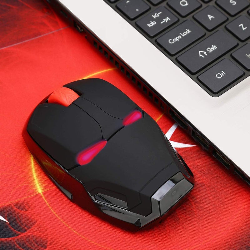 Mikayoo Ergonomic Wireless Mouse, Cool Iron Man Mouse 2.4G Portable Mobile Computer Mouse with USB Nano Receiver for Notebook, PC, Laptop, Computer, MacBook, Responds up to 50 ft - Image 5