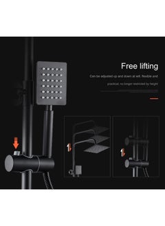 VOGMAX Shower Set,Shower Kit 8-Inch Shower Head with Handheld Including Rough-In Valve Body,Storage Rack and Trim Bathroom Rainfall Shower Kit Square  - Image 3