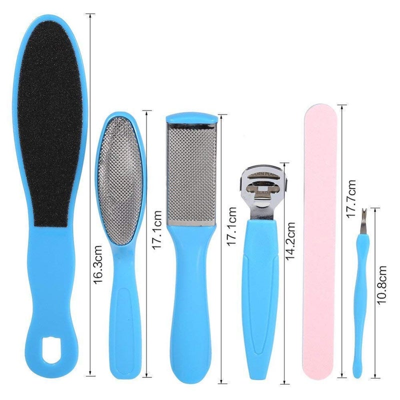 SKINPLUS Pedicure Tools for Feet Pedicure KitFoot Scrubber for Dead Skin Callus Remover Foot Scraper Foot File Pitchfork Filer for Nail Repair tool - Image 3