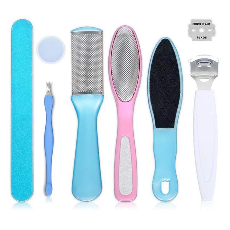 SKINPLUS Pedicure Tools for Feet Pedicure KitFoot Scrubber for Dead Skin Callus Remover Foot Scraper Foot File Pitchfork Filer for Nail Repair tool - Image 1