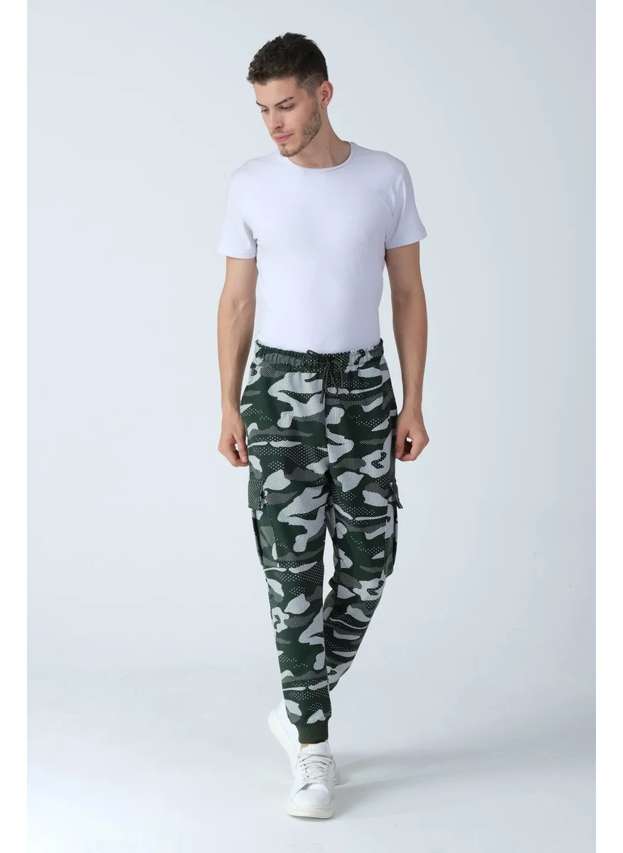 الكسندر جاردي Camouflage Patterned Pocketed Sweatpants (E21-72102)