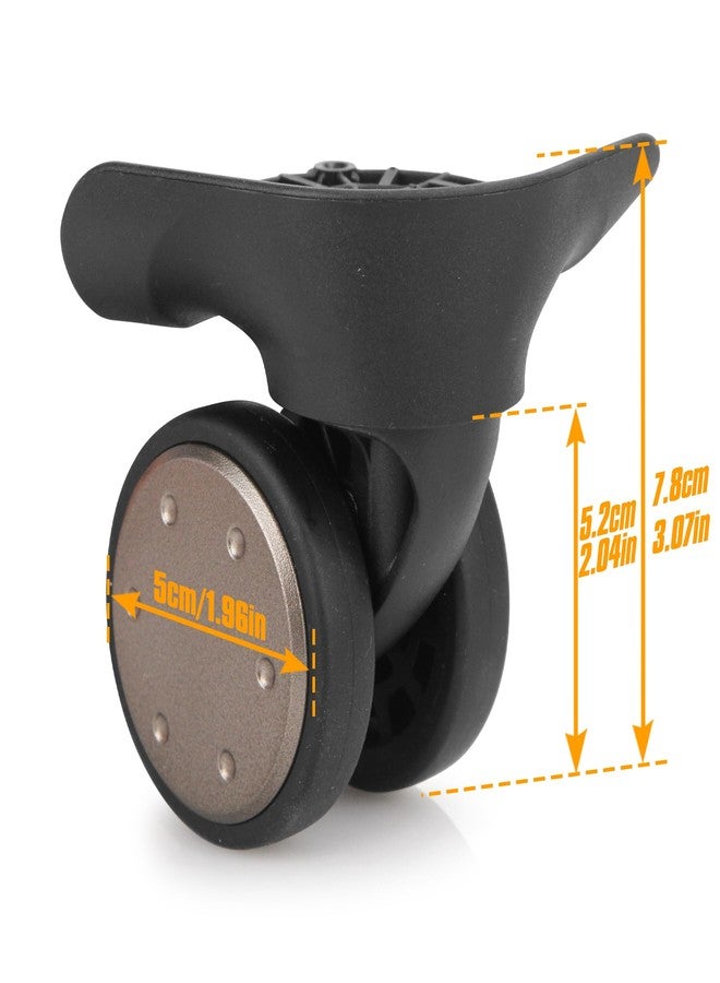 Volein Plastic Suitcase Wheels, 360 Swivel Black Spinner Luggage Casters, V133A - Image 2