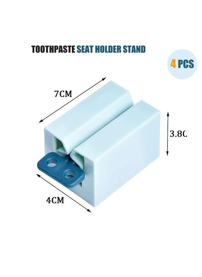 4 Pcs Rolling Toothpaste Squeezer, with Frosted Handles Toothpaste Holder Stand Bathroom Organizer, Tube Squeezer Tool for Toothpaste Lotion Ointment