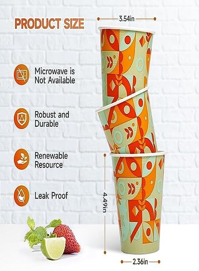 Tamone 100 Pack 12 oz Coffee Cups, Disposable Coffee Cups with Lids, Paper Coffee Cups for Cold/Hot Drinking Coffee, Water, Juice or Tea, Suitable for Home, Restaurant, Store and Cafe - Image 2