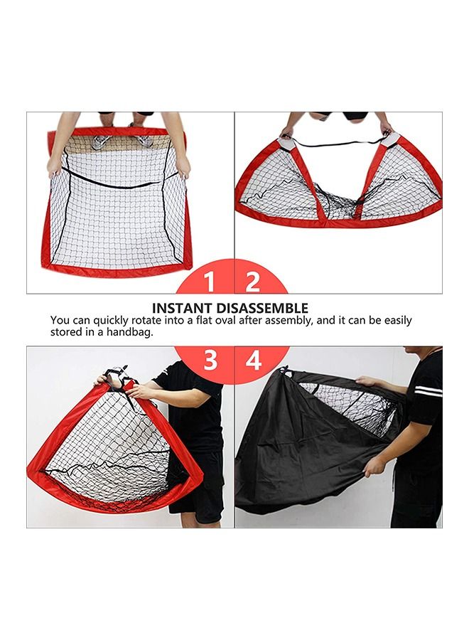 Generic Portable Training Goals,120x90 cm Pop Up Soccer Net for Backyard,Set of 2 With Carry Bag,soccer ball,inflation pump,8 cones and 8 U shaped nails - Image 3