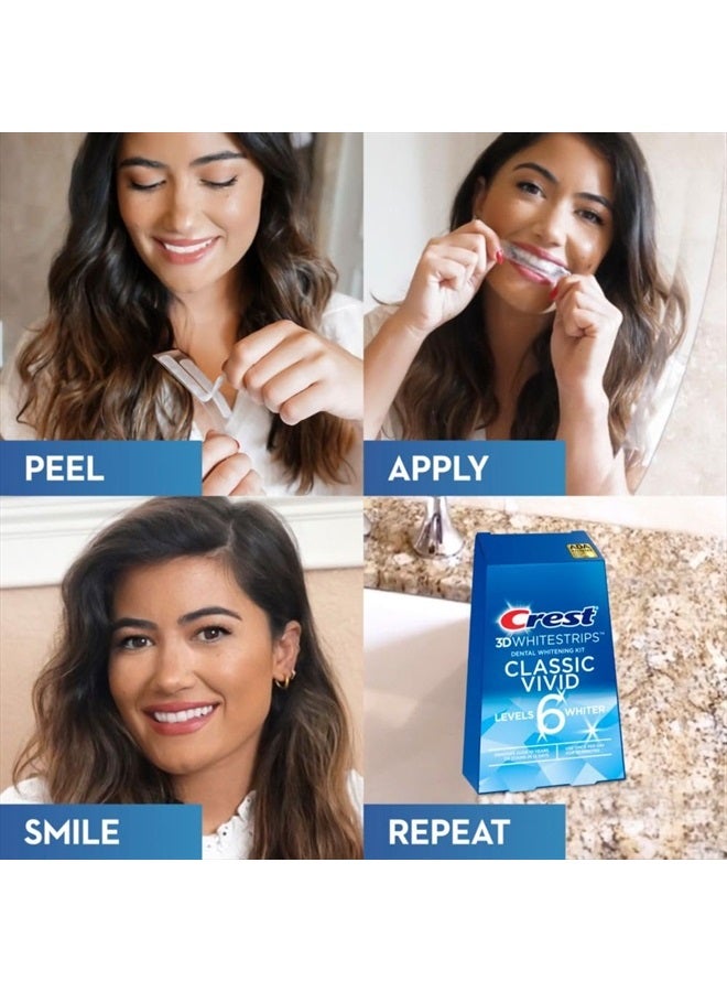Crest شرائط تبييض الأسنان 3D، كلاسيك فيفيد، مجموعة شرائط تبييض الأسنان، 20 شريط (عبوة 10 شريط) - Image 3
