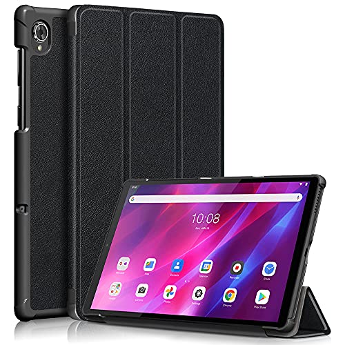 Gylint Case for Lenovo Tab K10 2021, Folding Folio Ultra-Thin PU Leather Stand Case Cover for Lenovo Tab K10 2021 TB-X6C6 / M10 Plus (2nd Gen) TB-X606F TB-X606X 10.3" Tablet Black - Image 1