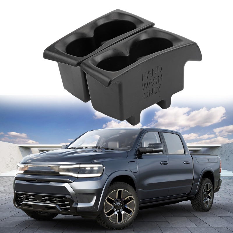 Car Door Cup Holder Insert Compatible with 20192024 Dodge Ram 1500 Right Left Side Foam Door Trim Cup Holder Replaces 5YK46TX7AC 5YK47TX7AC