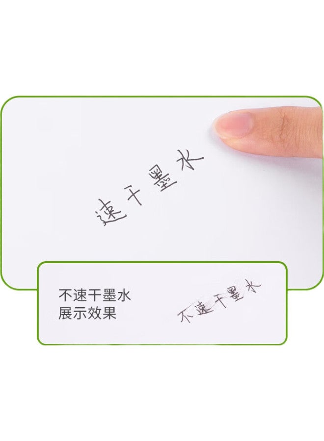 Deli قلم جل قابل للسحب 0.5 من دلي، قلم امتحان سريع الجفاف، إعادة تعبئة قلم الطلاب، متوافق مع S01/S08/1008/K35، أسود، 10 قطع/عبوة، Se154 - Image 2