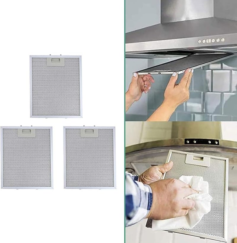 3 قطع من فلاتر هود المعدنية لهود رينجميستر لاحتجاز الشحوم - Image 5