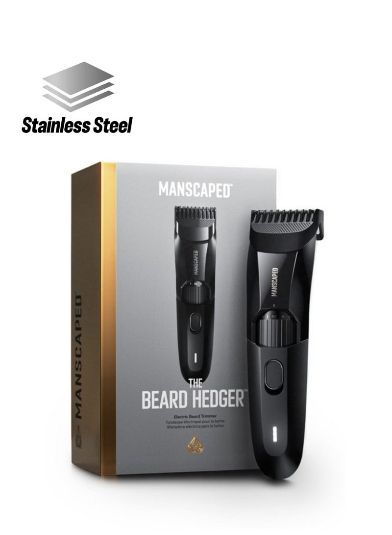 manscaped MANSCAPED® The Beard Hedger® Premium Men's Beard Trimmer, 20 Length Adjustable Blade Wheel, Stainless Steel T-Blade for Precision Facial Hair Trimming, Cordless Waterproof Wet/Dry Clipper - Image 1