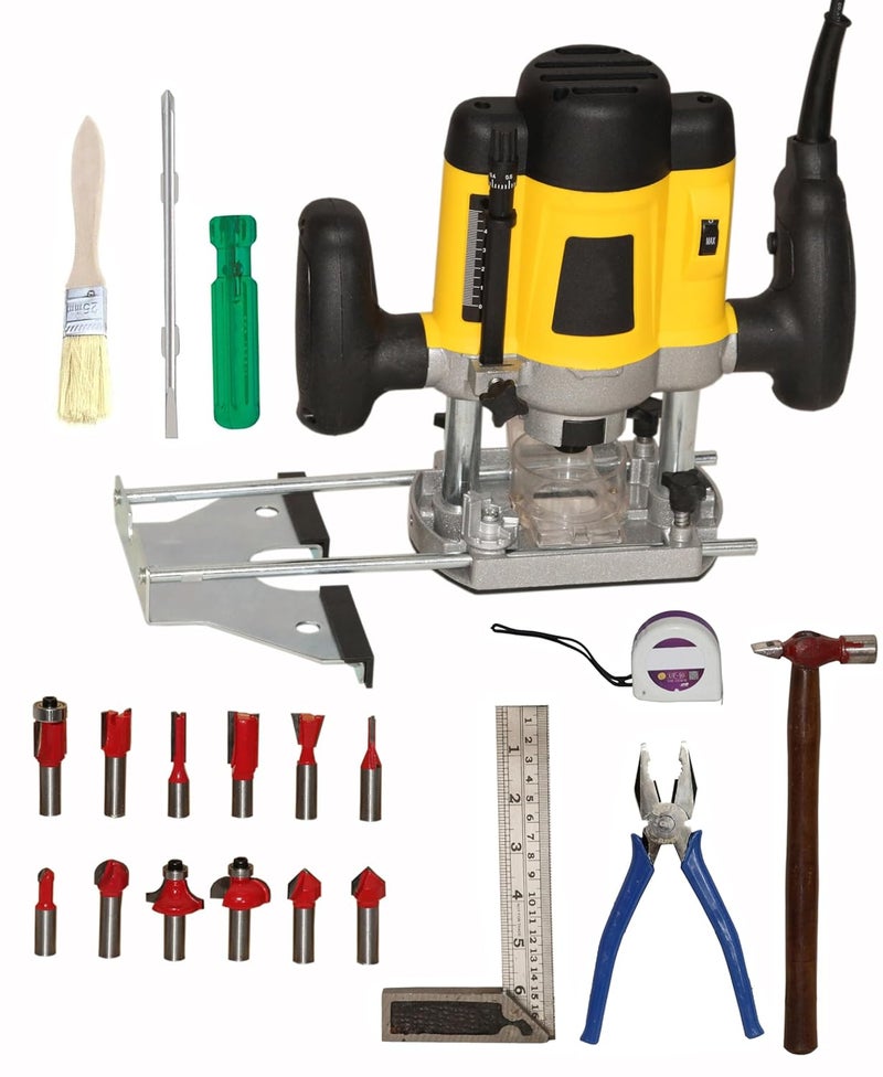 Digital Craft Electric Multifunction Woodworking Carving Machine Trimming Machine Slotting Machine Furniture Processing Tools Electric Router Machine kit5 Utility Tools6Try Square - Image 1