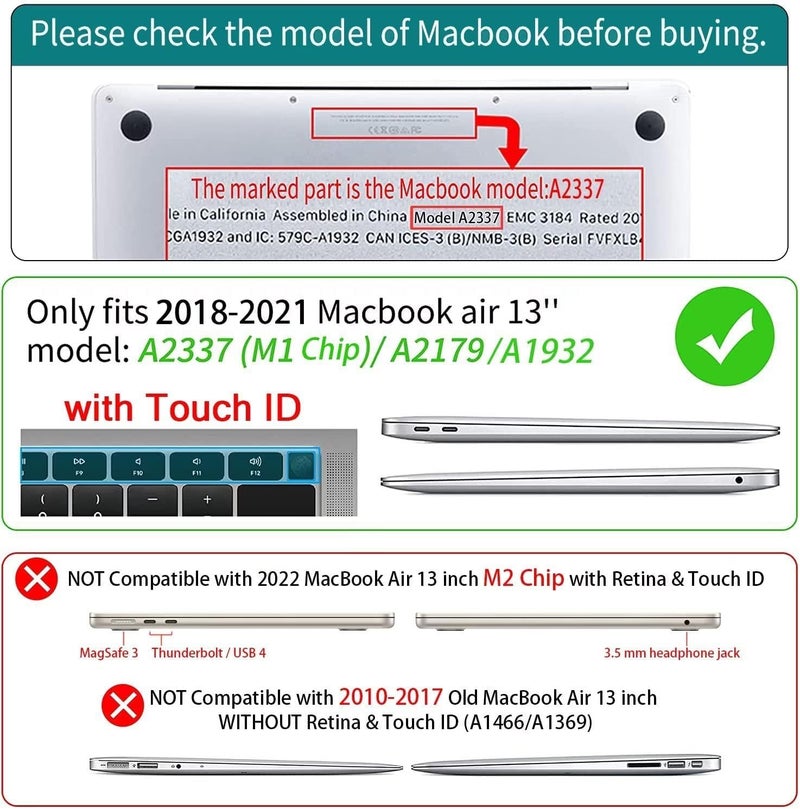 Oaky حماية شاشة لامعة لجهاز Apple MacBook Air 13 بوصة مع شريحة M1 طراز 2018-2020 A1932/A2179/A2337 مضادة للخدش، مضادة لبصمات الأصابع، فيلم واقي - HD واضح - Image 2