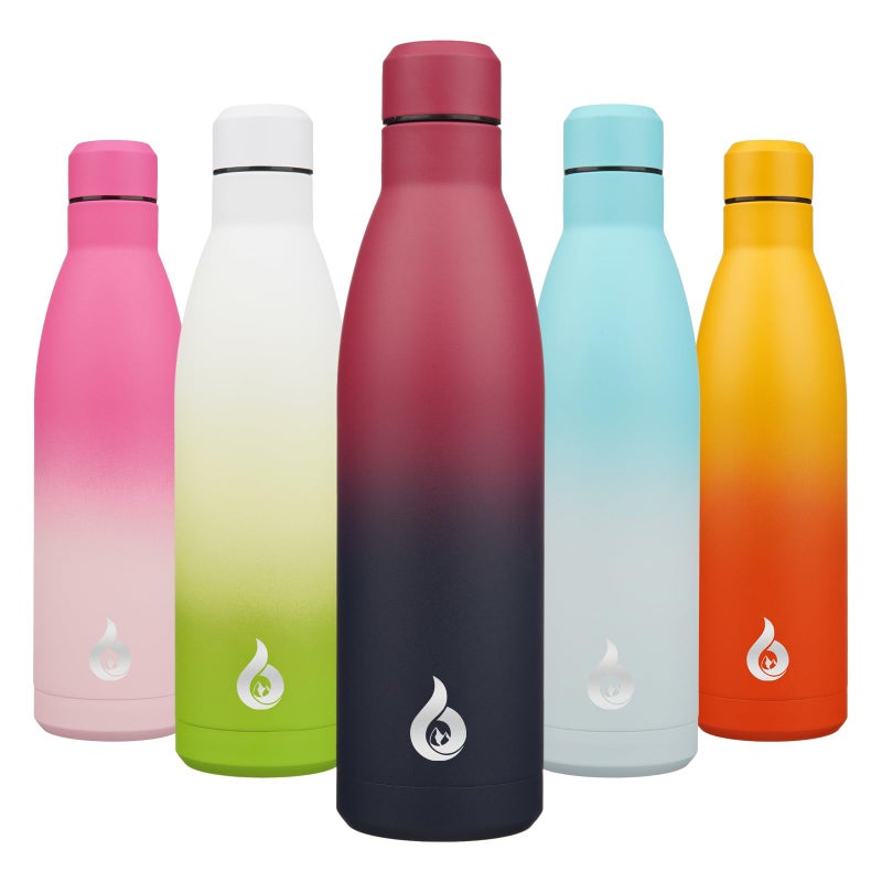 BJPKPK 25oz Insulated Stainless Steel Water Bottles Reusable Metal Travel Sports Water Bottle Keep Cold and HotCharming Black Red - Image 2
