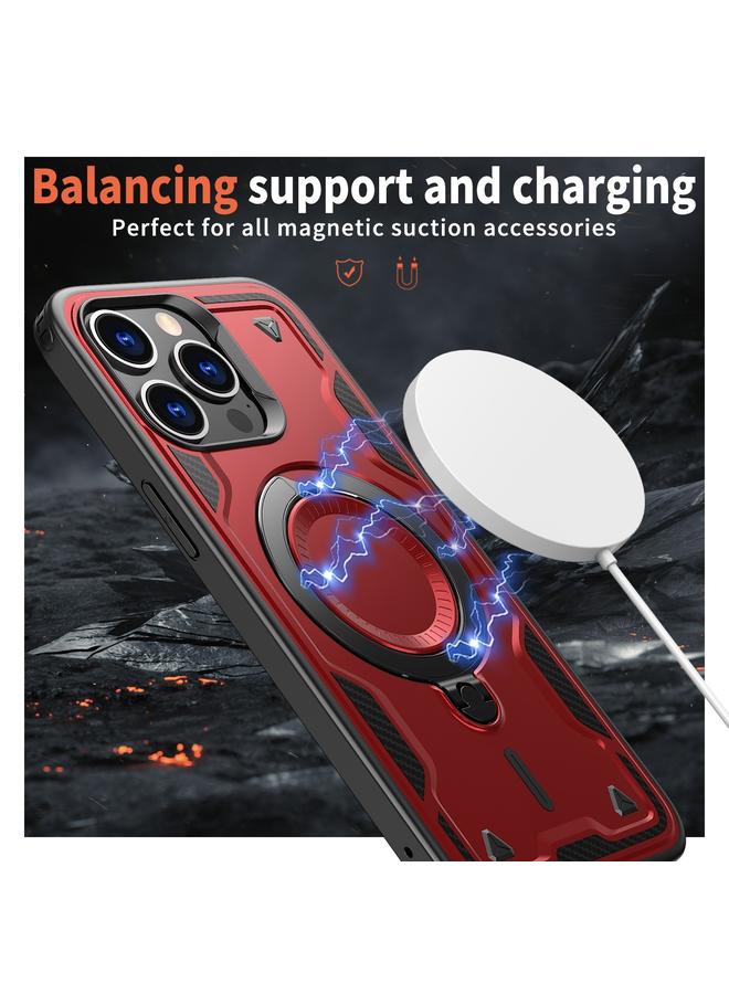 Zaboon Case For iPhone 13 Pro Max PC Hybrid TPU Armor MagSafe Ring Holder Phone Case - Image 3