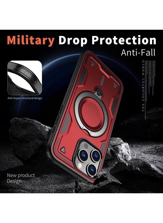 Zaboon Case For iPhone 13 Pro Max PC Hybrid TPU Armor MagSafe Ring Holder Phone Case - Image 4