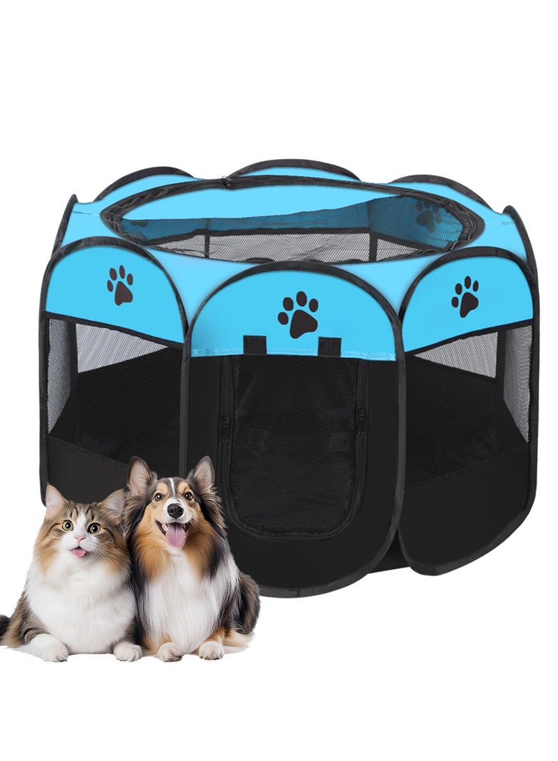 Kidle Foldable Puppy Tent Dog Cage Dog Playpen Cat Cage Pet Playpen Indoor and Outdoor Travel 91*91*58CM - Image 1