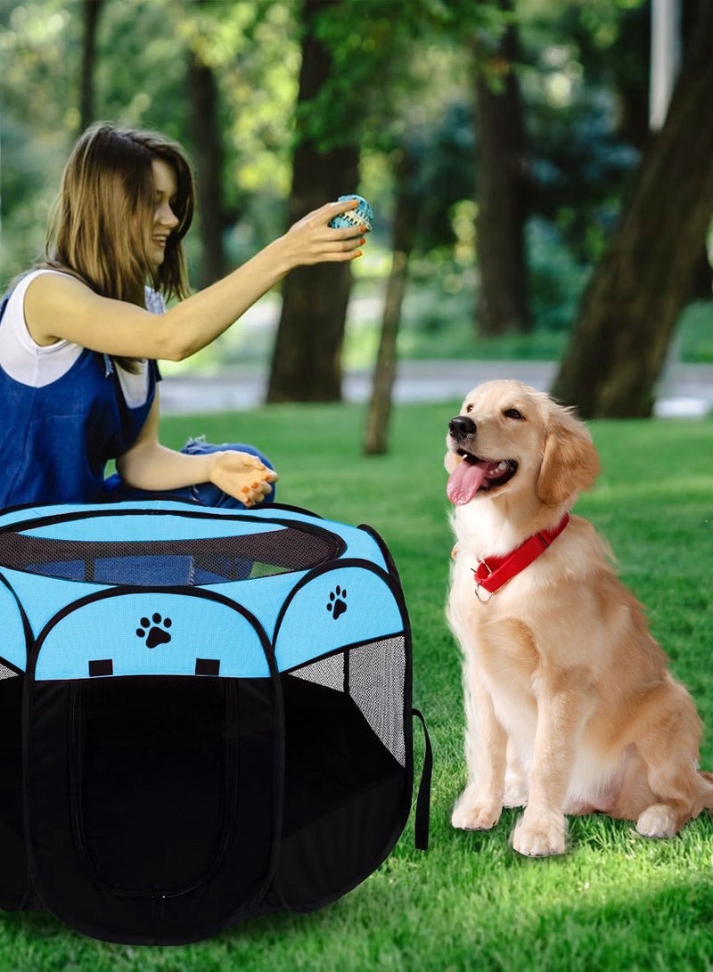 Kidle Foldable Puppy Tent Dog Cage Dog Playpen Cat Cage Pet Playpen Indoor and Outdoor Travel 91*91*58CM - Image 2