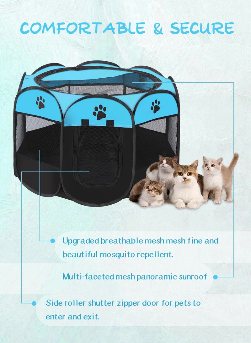Kidle Foldable Puppy Tent Dog Cage Dog Playpen Cat Cage Pet Playpen Indoor and Outdoor Travel 91*91*58CM - Image 3