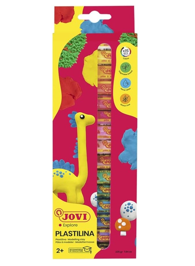 جوفي بلاستيلينا 15X15GM طين متعدد الألوان - Image 1