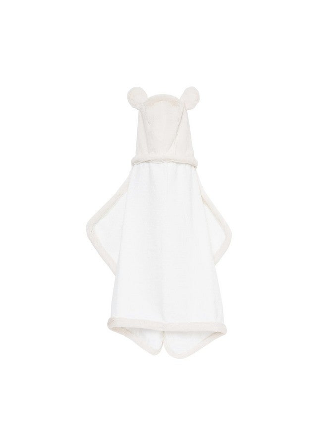 Little Giraffe Luxe Baby Towel with Ears, 24" x 41", Cream - Image 1