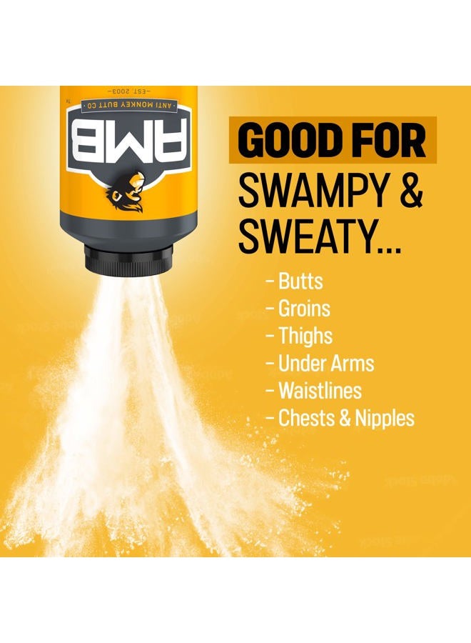 Anti Monkey Butt Body Powder for Women & Men - Anti-Chafing & Anti-Itch Foot Powder with Calamine - Absorbs Sweat & Fights Friction for Thighs, Arms, Chest - Talc-Free Hypoallergenic Formula - 8 oz - Image 4