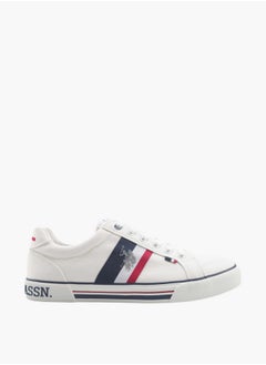 U.S. Polo Assn. Logo Print Lace-Up Canvas Sneakers  - Image 2