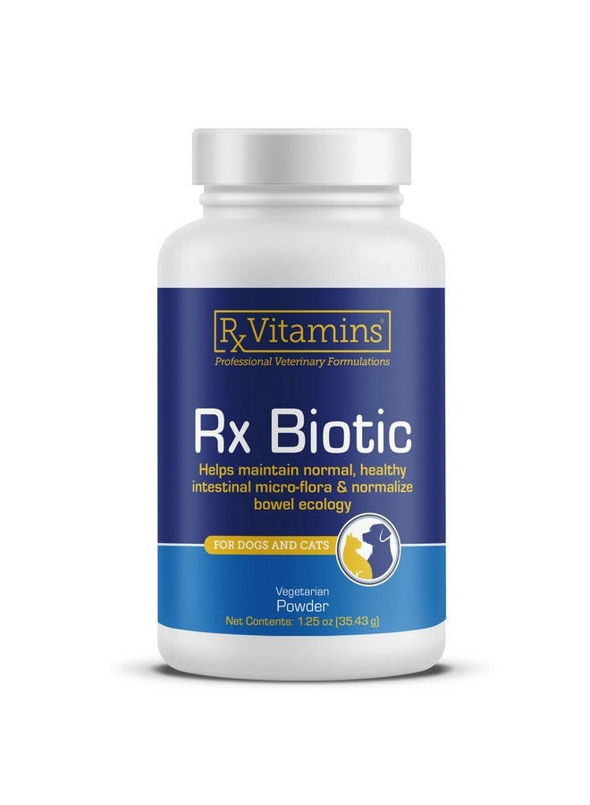 Rx Vitamins Rx Biotic - Probiotic Powder for Dogs and Cats - Cat Digestive Support & Probiotic for Dogs Gut Health - Cat Probiotics for Indoor Cats - Dog Probiotics for Digestive Health - 1.25oz - Image 1