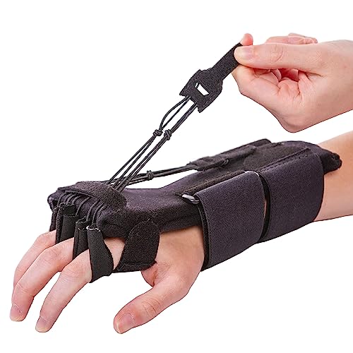 BraceAbility جبيرة برايسابيليتي لعلاج شلل العصب الشعاعي - جبيرة ديناميكية لتمديد المعصم لعلاج سقوط المعصم، ليلة السبت، شهر العسل، شلل العكاز، تعافي السكتة الدماغية - تناسب اليد اليمنى أو اليسرى (مقاس واحد) - Image 1