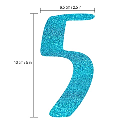 Festiko®50 & Fabulous Teal Glitter Banner - Happy 50th Birthday Party Banner - 50th Wedding Anniversary Decorations - Milestone Birthday Party Decorations - Image 5