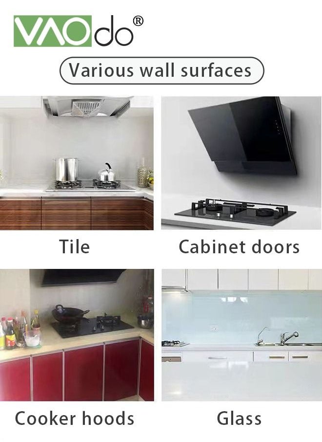 VAOdo - Contact Paper Clear Wall Protector Self Adhesive Removable Vinyl Film Clear Plastic Backsplash Kitchen Oil Resistant Waterproof Sticker Foil Heat Resistant Furniture Door Scratch Resistant Wallpaper C - Image 1