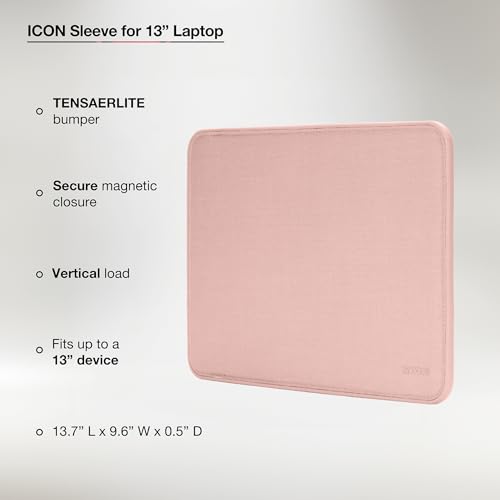 Incase ICON Sleeve with Woolenex - MacBook Air 13 inch Case - 2025, 2024, 2023, 2022, M4, M3, M2 - Fitted MacBook Case, Laptop Sleeve, Hard Cover, Durable, Lightweight - Blush Pink - Image 3