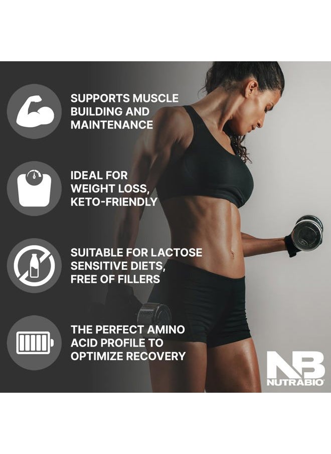 NutraBio - Whey Protein Powder Isolate Supplement – 25g of Protein Per Scoop with Complete Amino Acid Profile - Soy and Gluten Free Protein Powder - Zero Fillers and Non-GMO - Alpine Vanilla - 5 Lbs. - Image 1