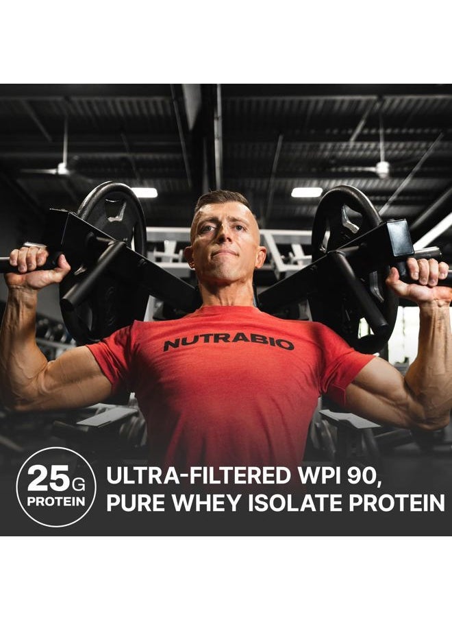 NutraBio - Whey Protein Powder Isolate Supplement – 25g of Protein Per Scoop with Complete Amino Acid Profile - Soy and Gluten Free Protein Powder - Zero Fillers and Non-GMO - Alpine Vanilla - 5 Lbs. - Image 1