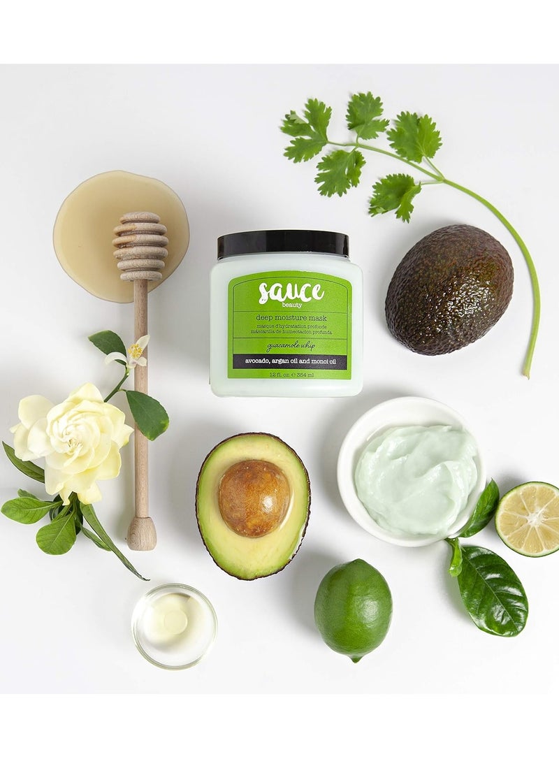 Sauce Beauty - SAUCE BEAUTY Guacamole Hair Mask & Tzatziki Leave In Conditioner - Deep Conditioning Treatment & Frizz Control for Curly Dry Damaged Hair - Sulfate Free Paraben Free - Image 1