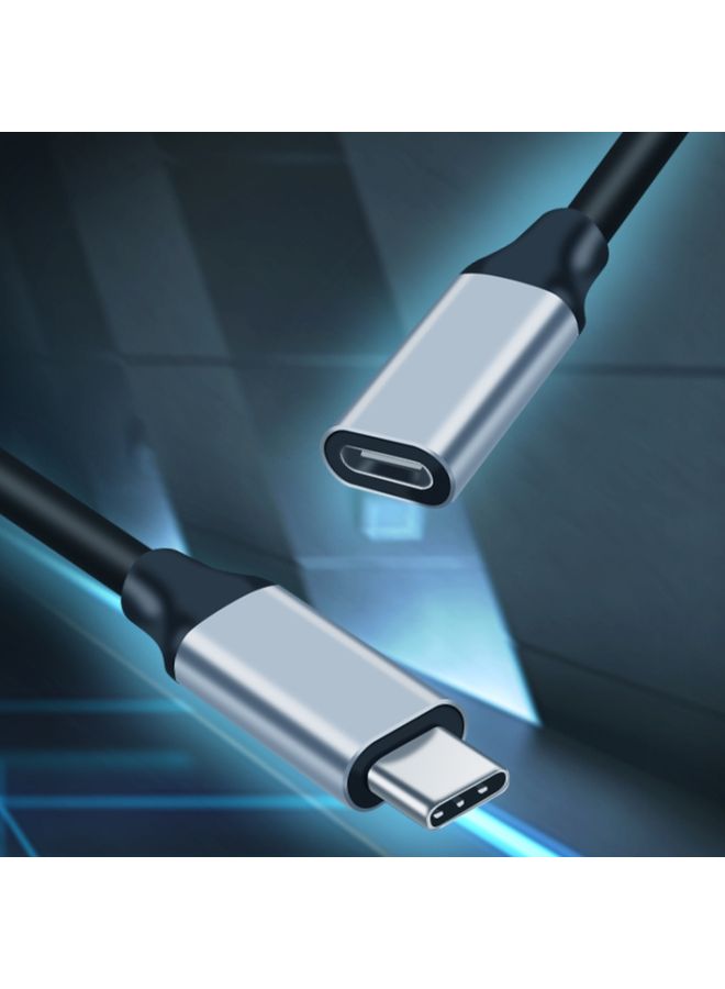 BURAQ 1m 10Gbps USB-C / Type-C Male to Female Charging Data Transmission Extension Cable  - Image 2