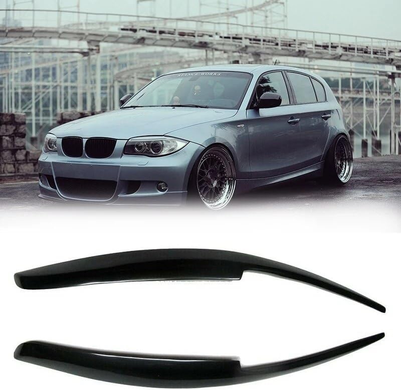 QASULER Car Eyelid Eyebrows Headlights Cover for BMW 1 Series - Image 4