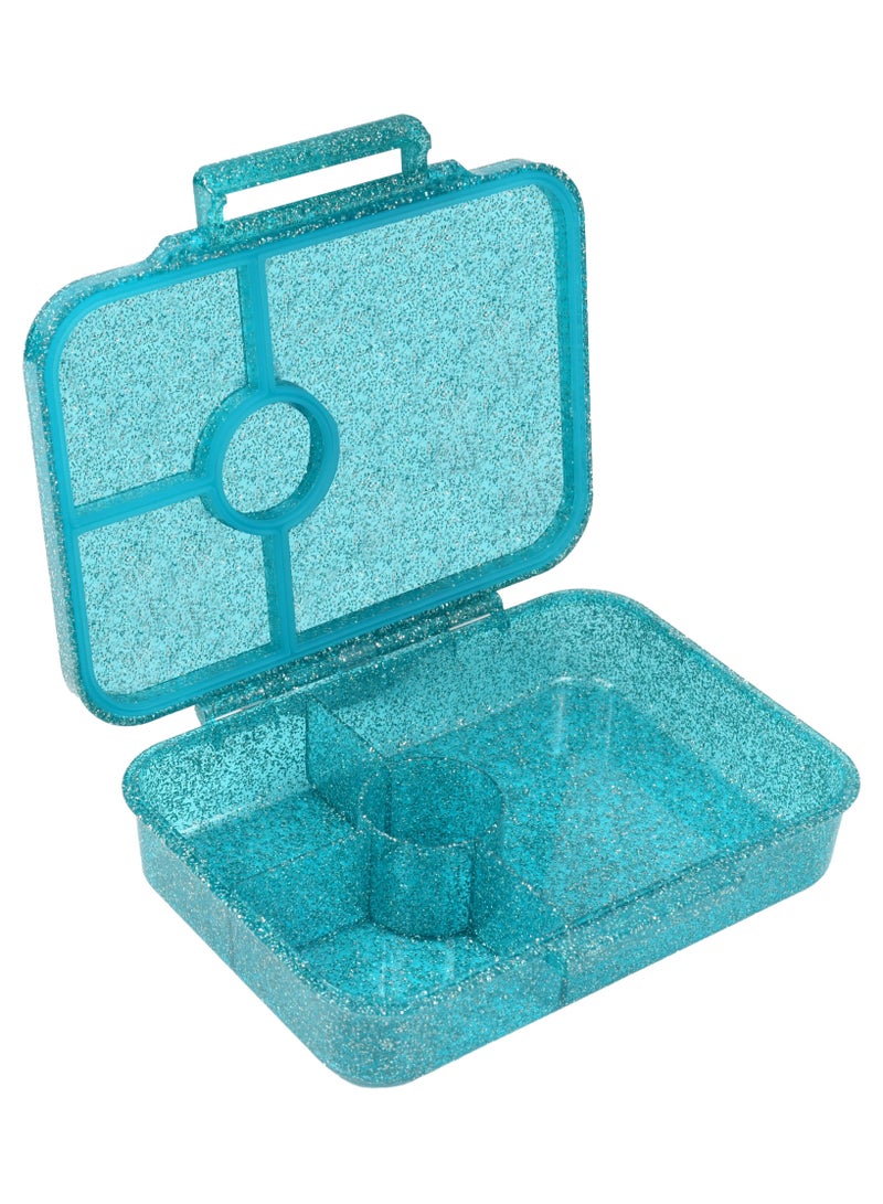 ESSEN Tritan Bento Lunch Box for Kids Girls - Teal Glitter Unicorn - Image 3