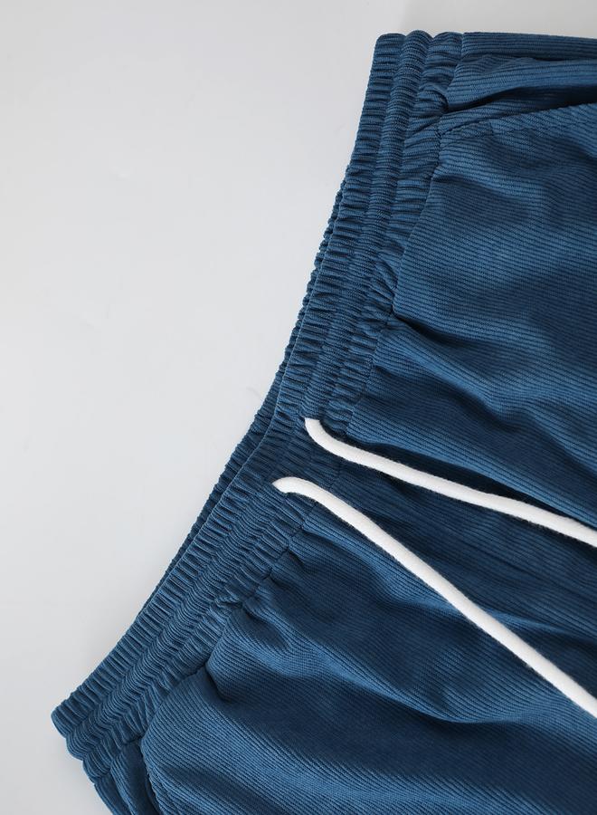 Take Two Men Blue Corduroy Shirt and Pants Co-ords - Image 5